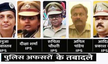 UP में 13 IPS और 14 PPS अफसरों का ट्रांसफर:कानपुर कमिश्नरेट से अभिषेक, लखनऊ से शालिनी हटाईं गईं, ADG ट्रेनिंग बनीं तनुजा श्रीवास्तव