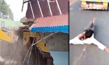 Neemuch Case : एक्शन में शिवराज सरकार, आदिवासी युवक को पिकअप से घसीटने वाले शख्स के घर पर चलाया बुल्डोजर