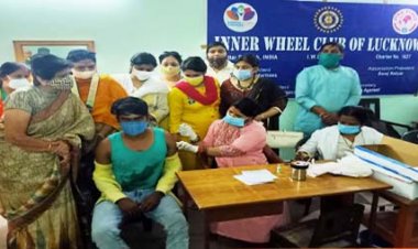 इनर व्हील क्लब ऑफ़ लखनऊ ने सेवा भारती उत्तर प्रदेश के सहयोग से लगाया मुफ़्त टीकाकरण कैम्प