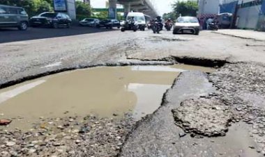 लखनऊ-कानपुर रोड पर गड्ढे ने ली महिला की जान:बाइक से उछलकर सड़क पर गिरी, पीछे से आए ट्रक ने कुचल दिया, 2 महीने पहले ही हुई थी शादी