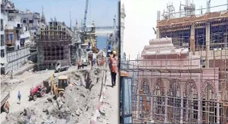 उत्तर प्रदेश : काशी विश्वनाथ धाम कॉरिडोर परिसर में निर्माण कार्य के दौरान हादसा, पत्थर का बड़ा हिस्सा गिरने से मजदूर की मौत; 4 लोग घायल
