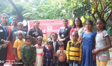 स्त्री वेलफेयर फाउंडेशन ने साईं पाठशाला के बच्चों संग मनाई गांधी जयंती : फल, मिठाई, कॉपी व पेंसिल पाकर खिले बच्चो के चेहरे