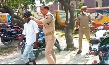 आजमगढ़ SP की गाड़ी को रोकना युवक को पड़ा महंगा : गाड़ी से उतरकर SP ने की युवक की जमकर पिटाई, रेप मामले में शिकायत लेकर पहुंचे थे पीड़ित