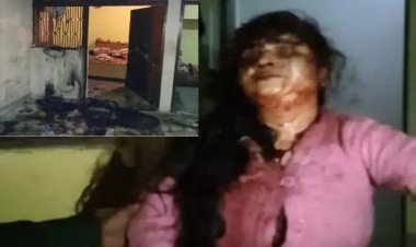 झांसी में बेरहम पति ने पत्नी को पीटकर घर में लगाई आग : झांसी पुलिस ने दरवाजा तोड़कर पत्नी को निकाला, घर बेचने की बात पर हुआ था विवाद