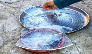राजस्थान के 4 जिलों में पारा माइनस में पहुंचा : पाइप से बर्फ के टुकड़े निकले; चिड़ियों के लिए रखा पानी भी जमा
