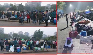 बिहार, उत्तर प्रदेश प्रवासी मजदूर कोविड ओमिक्रॉन के कारण मुंबई छोड़ रहे : बोले- लॉकडाउन लगा तो यहां भूखे मर जाएंगे