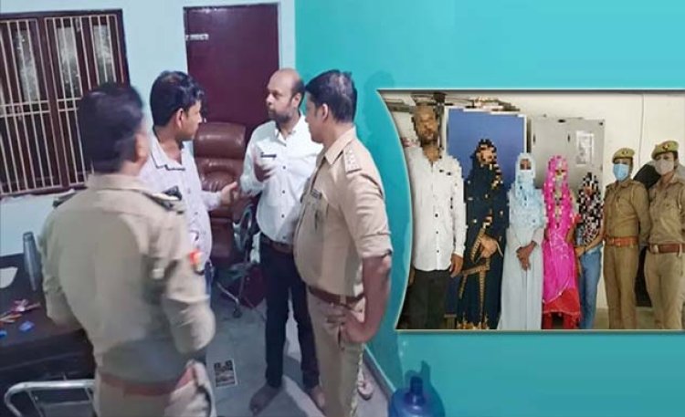 वाराणसी में पीडब्ल्यूडी मार्ग स्थित अभिलाषा कॉलोनी के एक अपार्टमेंट में चल रहे सेक्स रैकेट का भंडाफोड़, चार युवतियों समेत पांच गिरफ्तार