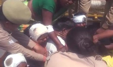 उन्नाव के पूरे परिवार ने विधानसभा के सामने आत्मदाह का प्रयास किया, पुलिस ने पकड़ा