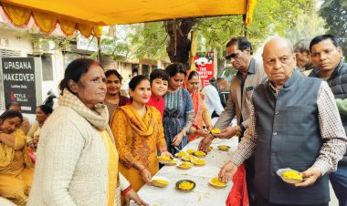 राजाजीपुरम साईं मंदिर पर हुआ विशाल भंडारा